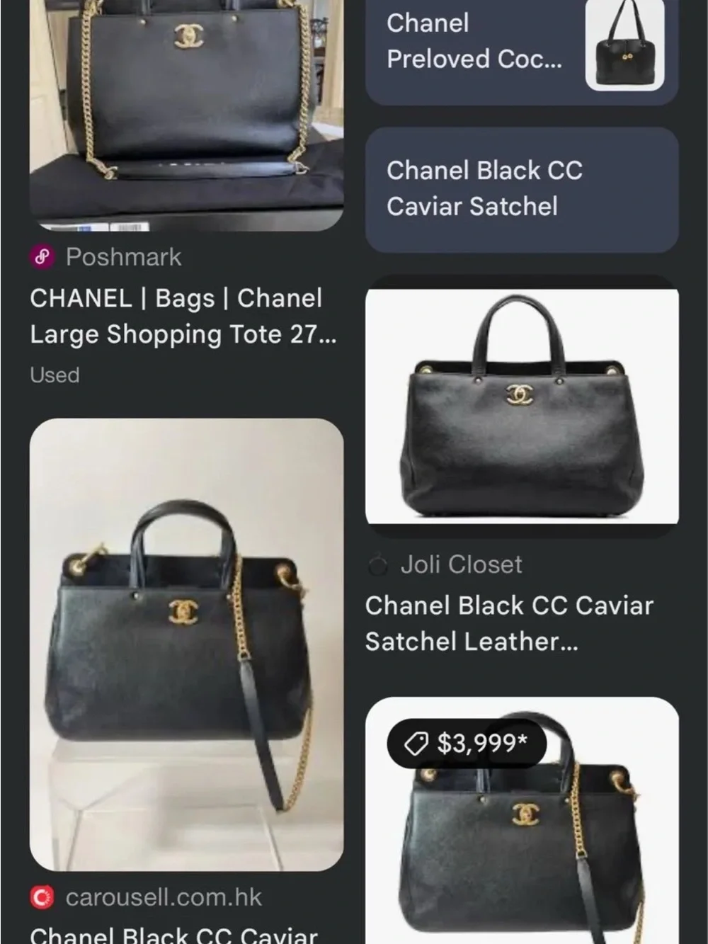 $4K+ MSRP AUTHENTIC Chanel Black Caviar Leather Tote with Gold Hardware